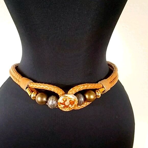 VTG HANDMADE BRAIDED LEATHER BELT main image 10
